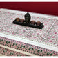 Pink Floral Jaal Hand Block Printed Dining Table Cover